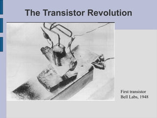 The Transistor Revolution First transistor Bell Labs, 1948 