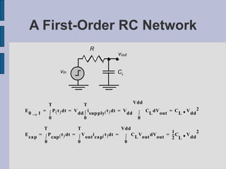 A First-Order RC Network v out v in C L R 
