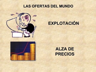 LAS OFERTAS DEL MUNDO EXPLOTACIÓN ALZA DE PRECIOS 