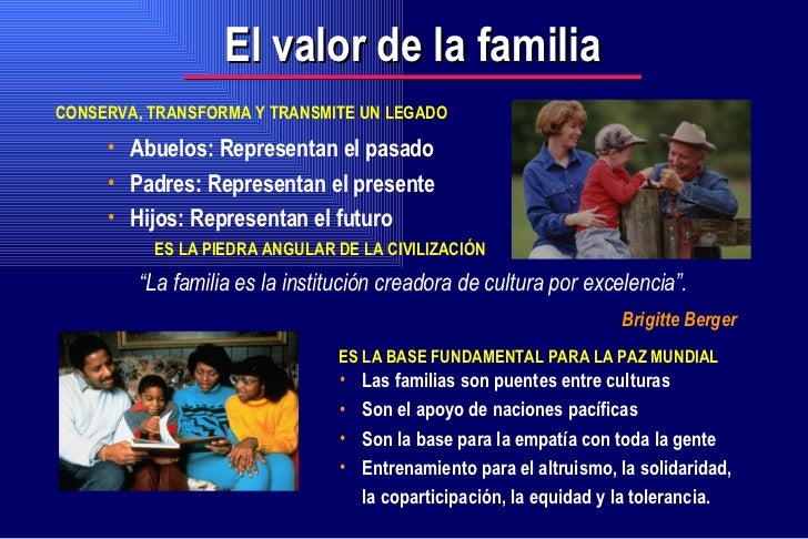 Familia Un fundamento para la paz social