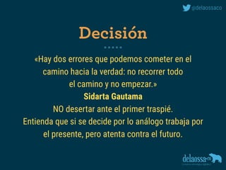 La economía del nosotros.
Compartir, colaborar e interactuar.
Interconectarse para sobrevivir.
El mundo personalizado.
El conocimiento como atributo.
La economía de los resultados.
La (r)evolución de las plataformas.
La capacidad de adaptación y ejecución.
Iniciativas con cerebro.
La fuerza de la colaboración.
Las tendencias
 