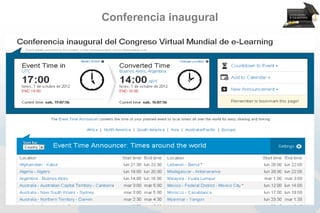 Conferencia inaugural




Congreso Virtual Mundial de e-Learning
            www.congresoelearning.org
 