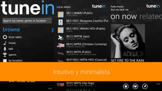 Intuitivo y minimalista
 