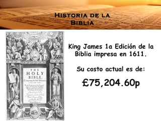 HISTORIA DE LA BIBLIA