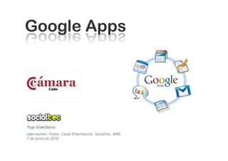 Tags SlideShare:
adprosumer, Foton, Canal Empresarial, Socialtec, MMS
7 de junio de 2010
 