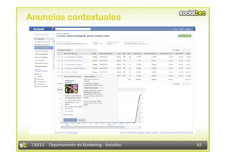 Anuncios contextuales




 7/6/10  Departamento de Marke3ng ‐ Socialtec    82 
 