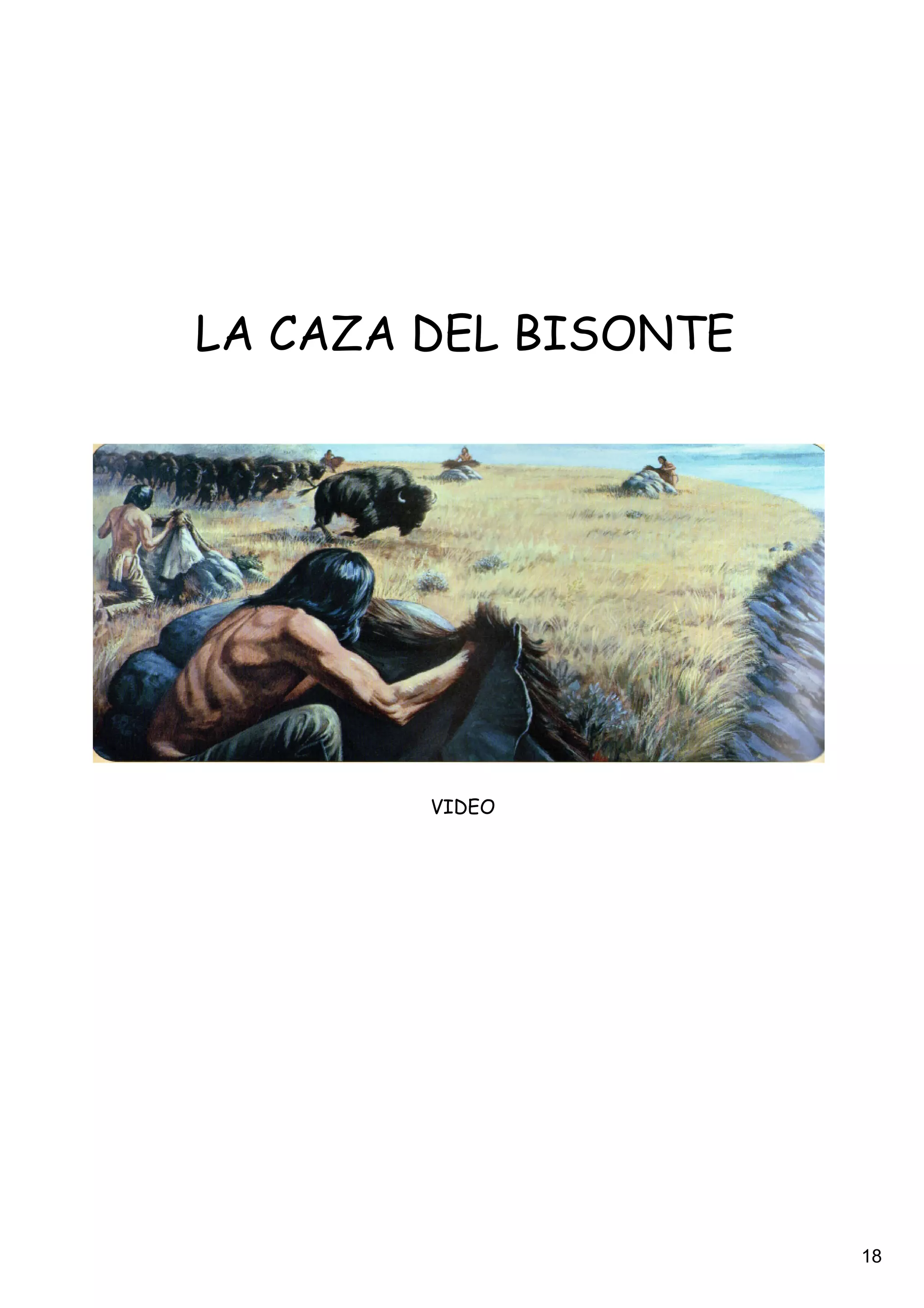 LA CAZA DEL BISONTE




        VIDEO




                      18
 