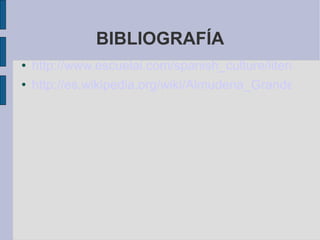 BIBLIOGRAFÍA http://www.escuelai.com/spanish_culture/literatura/eduardomendoza-biografia.html http://es.wikipedia.org/wiki/Almudena_Grandes 