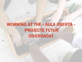 WORKING AT THE « AULA OBERTA » PROJECTE FUTUR DIVERSACAT 