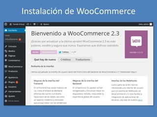 Instalación de WooCommerce
 