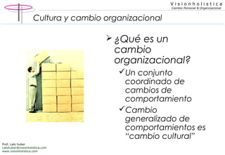 Lalo Huber - Cultura y cambio organizacional | PPT