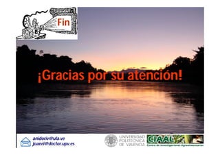 Fin




  ¡Gracias por su atención!



anidoriv@ula.ve
joanri@doctor.upv.es
 