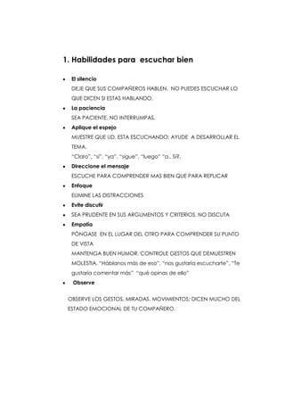 Conferencia de habilidades comunicativas