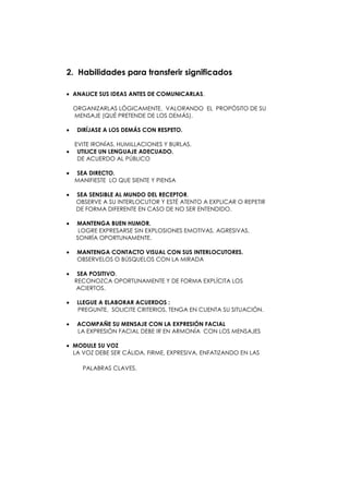 Conferencia de habilidades comunicativas