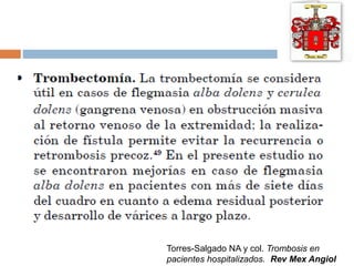 FACTORES DE RIESGO PARA TROMBOSIS EN PACIENTES HOSPITALIZADOS