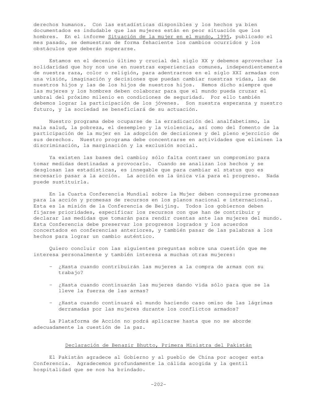 Conferencia mundial sobre la mujer 1995