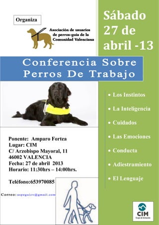 Conferencia perros de asistencia