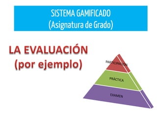 SISTEMA GAMIFICADO
(Asignatura de Grado)
 