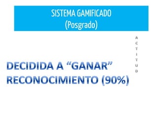 SISTEMA GAMIFICADO
(Posgrado)
 