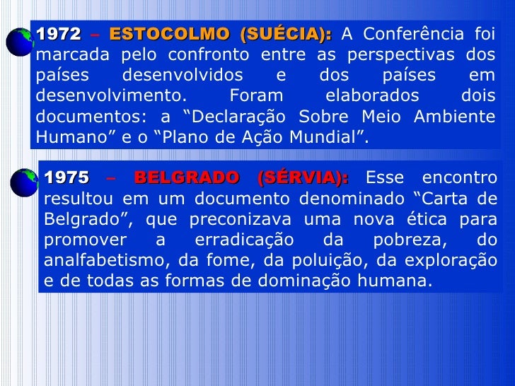 Conferencias ambientais Conferencias ambientais
