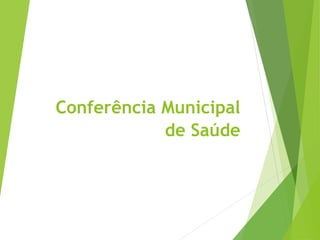 Conferência Municipal
de Saúde
 