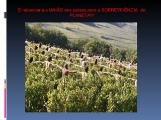 É necessária a UNIÃO dos países para a SOBREVIVÊNCIA  do PLANETA!!! 