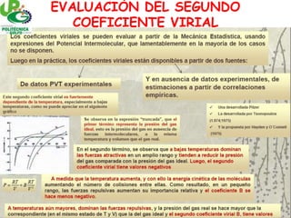 EVALUACIÓN DEL SEGUNDO
COEFICIENTE VIRIAL
 