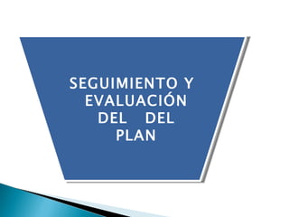 SEGUIMIENTO Y EVALUACIÓN DEL  DEL PLAN 