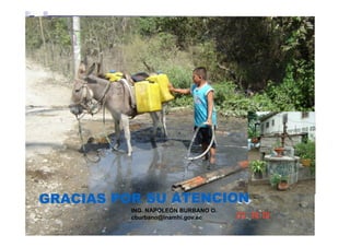 GRACIAS POR SU ATENCION
          ING. NAPOLEÓN BURBANO O.
          cburbano@inamhi.gov.ec
 