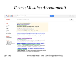Il caso Mosaico Arredamenti




26/11/12         Leonardo Ricci – Dal Marketing al Societing
 