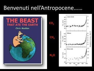 CO2
CH4
N2O
Benvenuti nell’Antropocene……
 