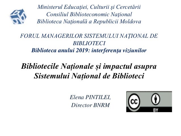 Bibliotecile Naționale și Impactul Asupra Sistemului Național De Bibl