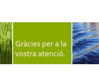 Gràcies per a la
vostra atenció.
 