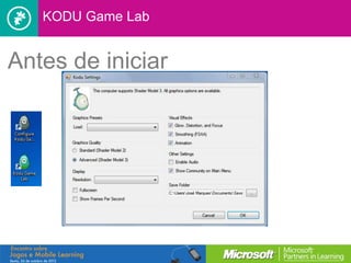 KODU Game Lab


Antes de iniciar
 