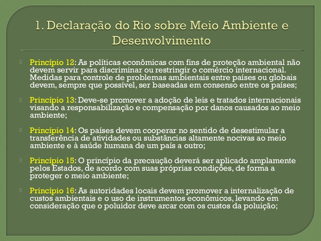 Sobre As Principais Conferências Ambientais Assinale V