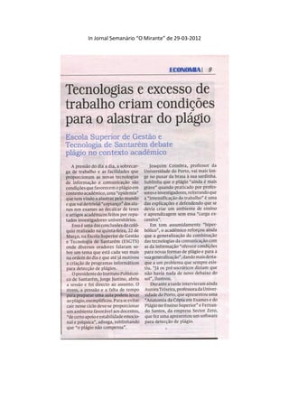 In Jornal Semanário “O Mirante” de 29-03-2012
 