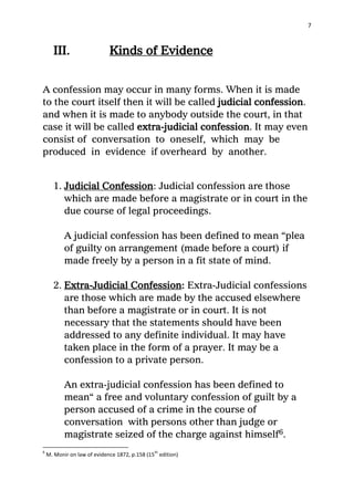 types of confessions in law