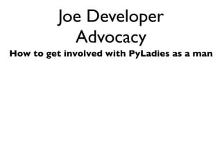 Daniel Greenfeld
                                                           @pydanny




                   I’m Lazy
Don’t wanna debug code when I had it working before

     • Manually testing code by watching it run is
        hard...
     • ...and boring...
     • ...and hence is error prone.
 