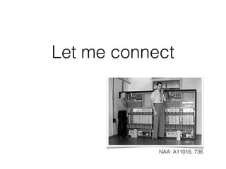 Let me connect




            NAA: A11016, 736
 