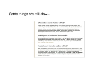 Some things are still slow...
 