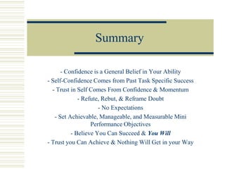 Confidence presentation | PPT