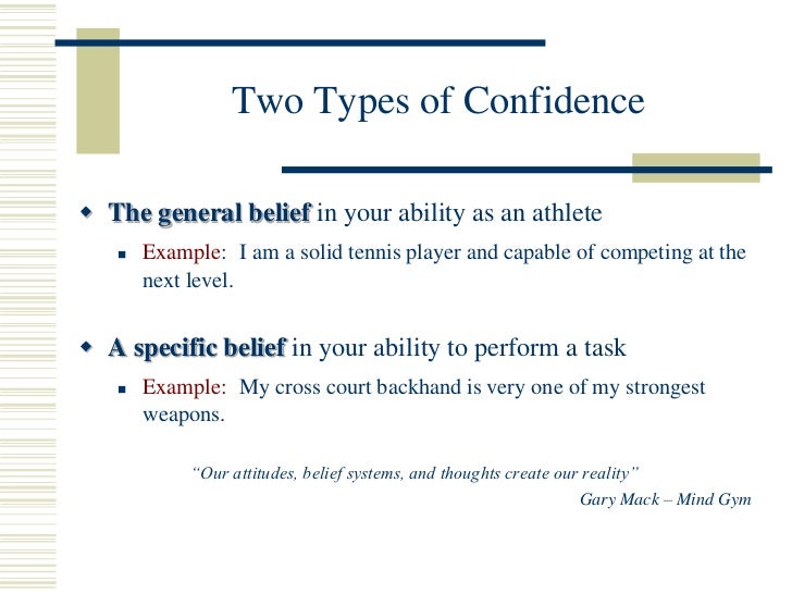 Confidence presentation