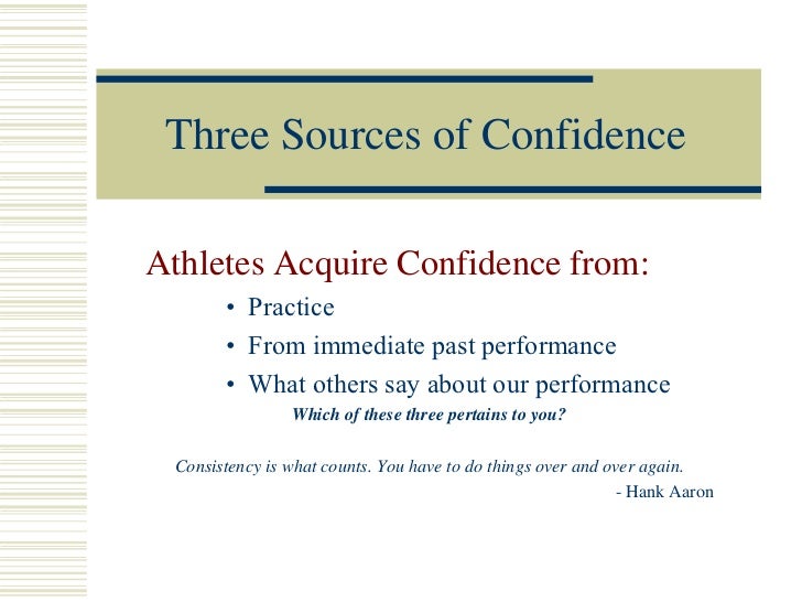 Confidence presentation