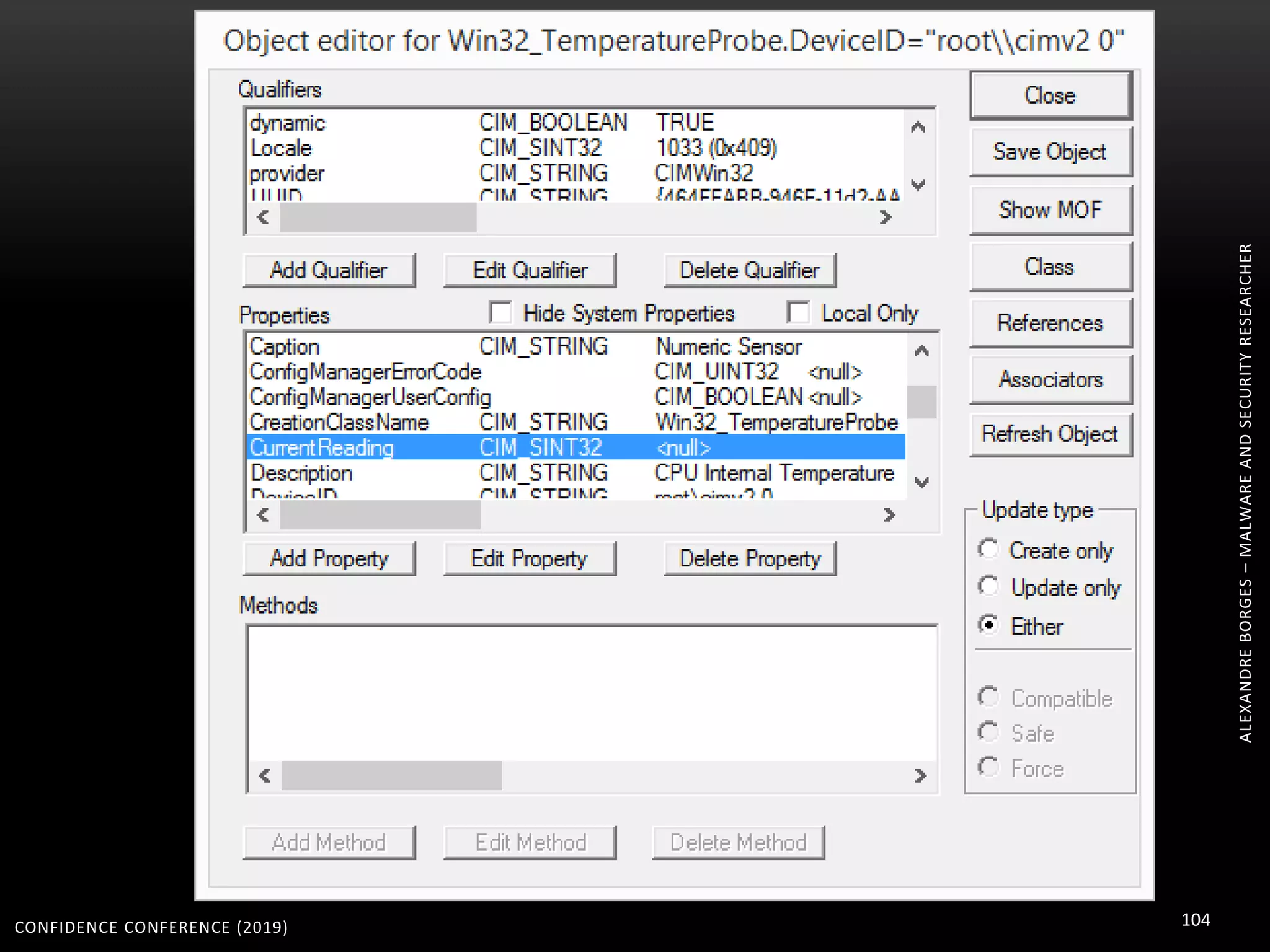 CONFIDENCE CONFERENCE (2019) 104
ALEXANDREBORGES–MALWAREANDSECURITYRESEARCHER
 