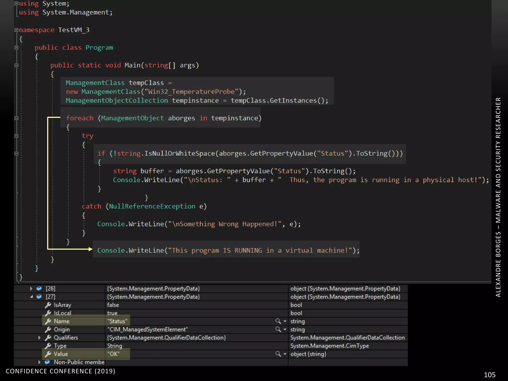 CONFIDENCE CONFERENCE (2019)
105
ALEXANDREBORGES–MALWAREANDSECURITYRESEARCHER
 