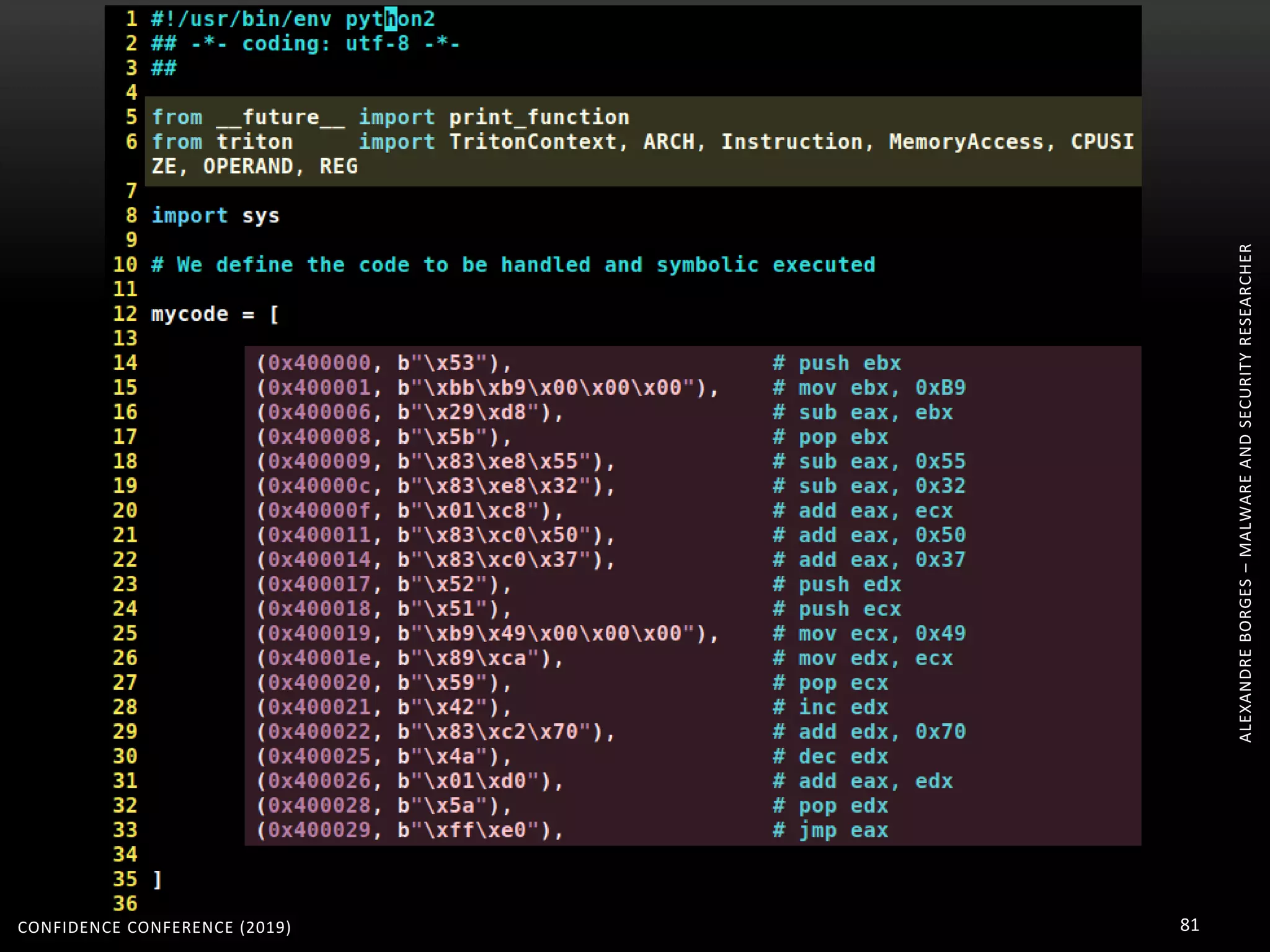 ALEXANDREBORGES–MALWAREANDSECURITYRESEARCHER
CONFIDENCE CONFERENCE (2019) 81
 