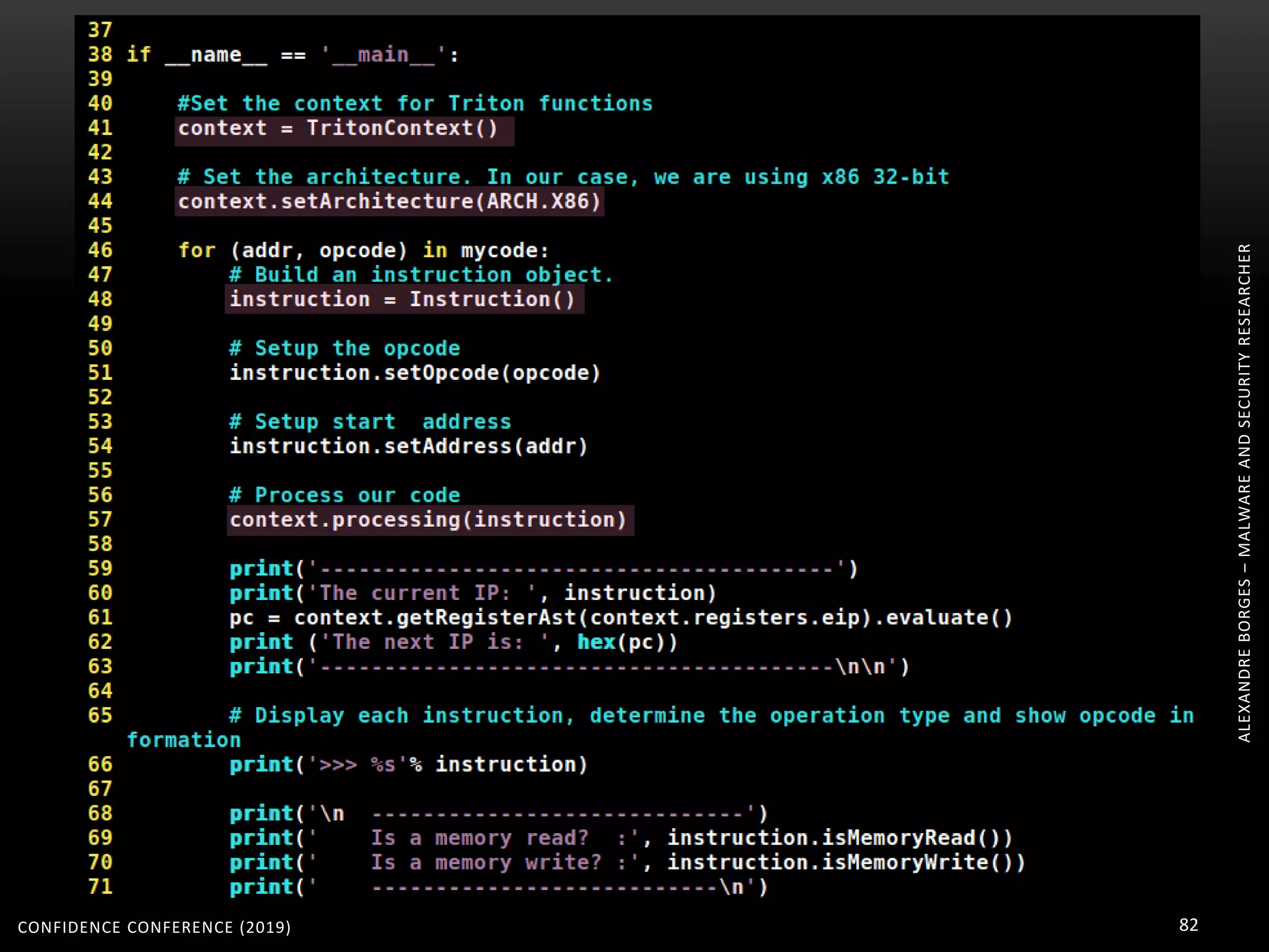 ALEXANDREBORGES–MALWAREANDSECURITYRESEARCHER
CONFIDENCE CONFERENCE (2019) 82
 