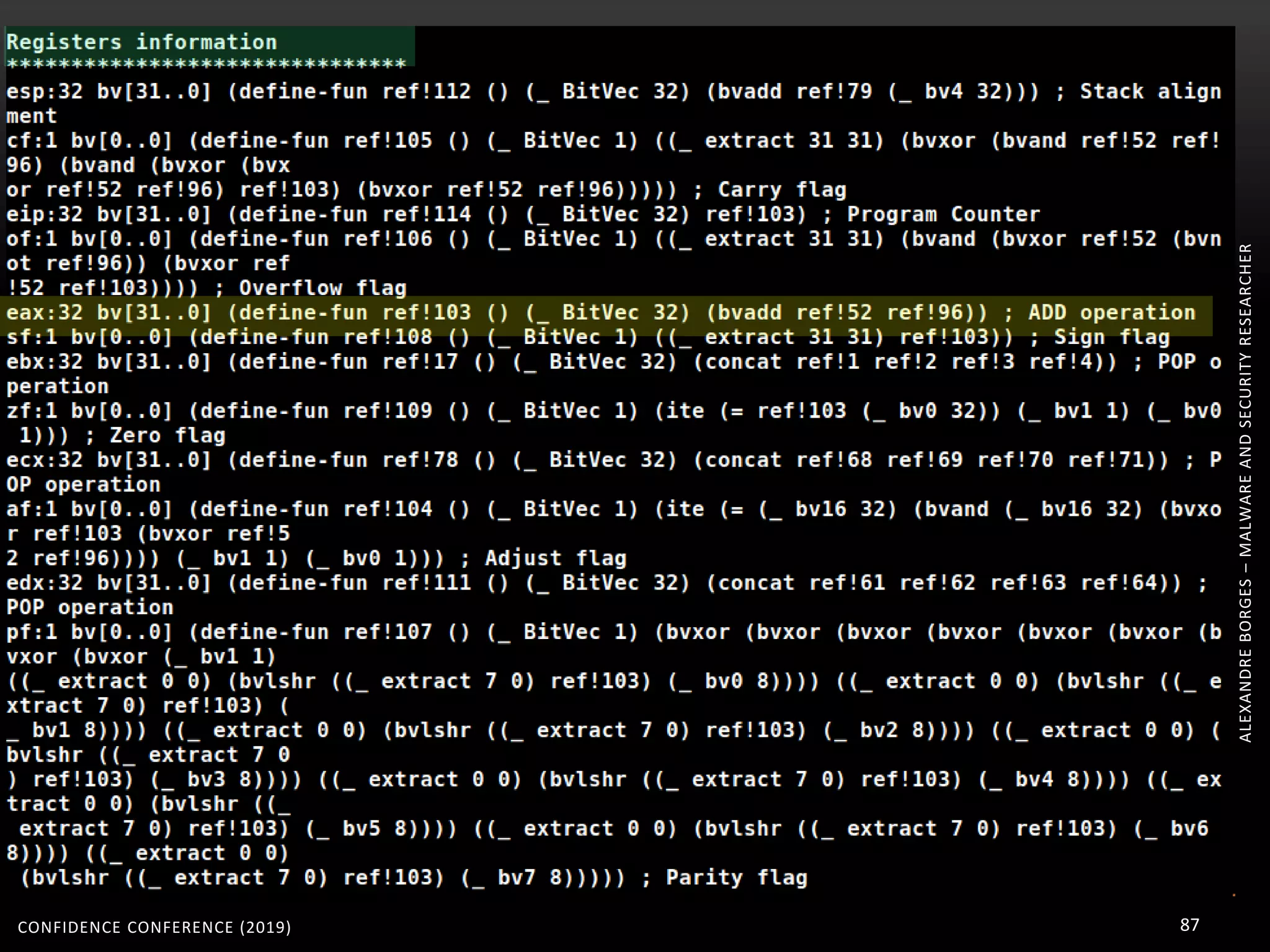 ALEXANDREBORGES–MALWAREANDSECURITYRESEARCHER
CONFIDENCE CONFERENCE (2019) 87
 