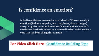 Confidence Building Tips | PPTX