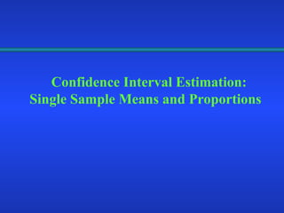 confidence interval for single population mean and proportion - Copy.ppt